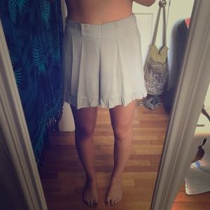 Free people silk Pastel Ruffle shorts